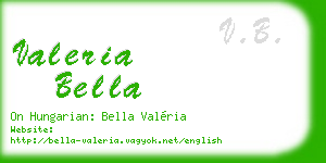 valeria bella business card